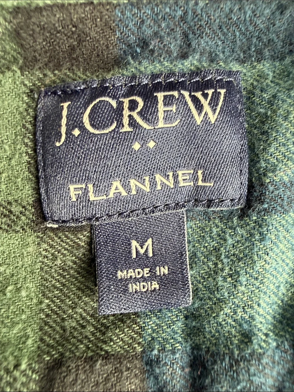 J. Crew Blue & Green Plaid Flannel